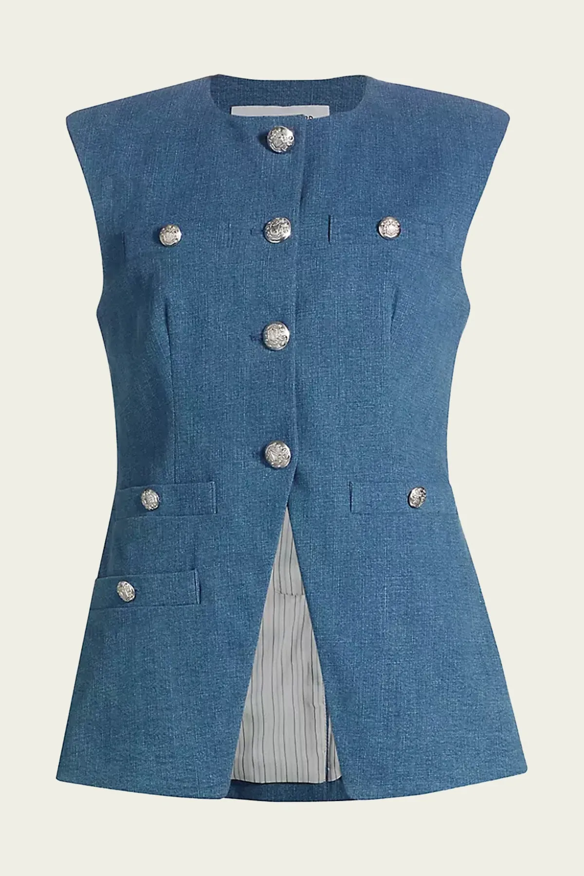 Tamara Denim Vest in Light Cornflower