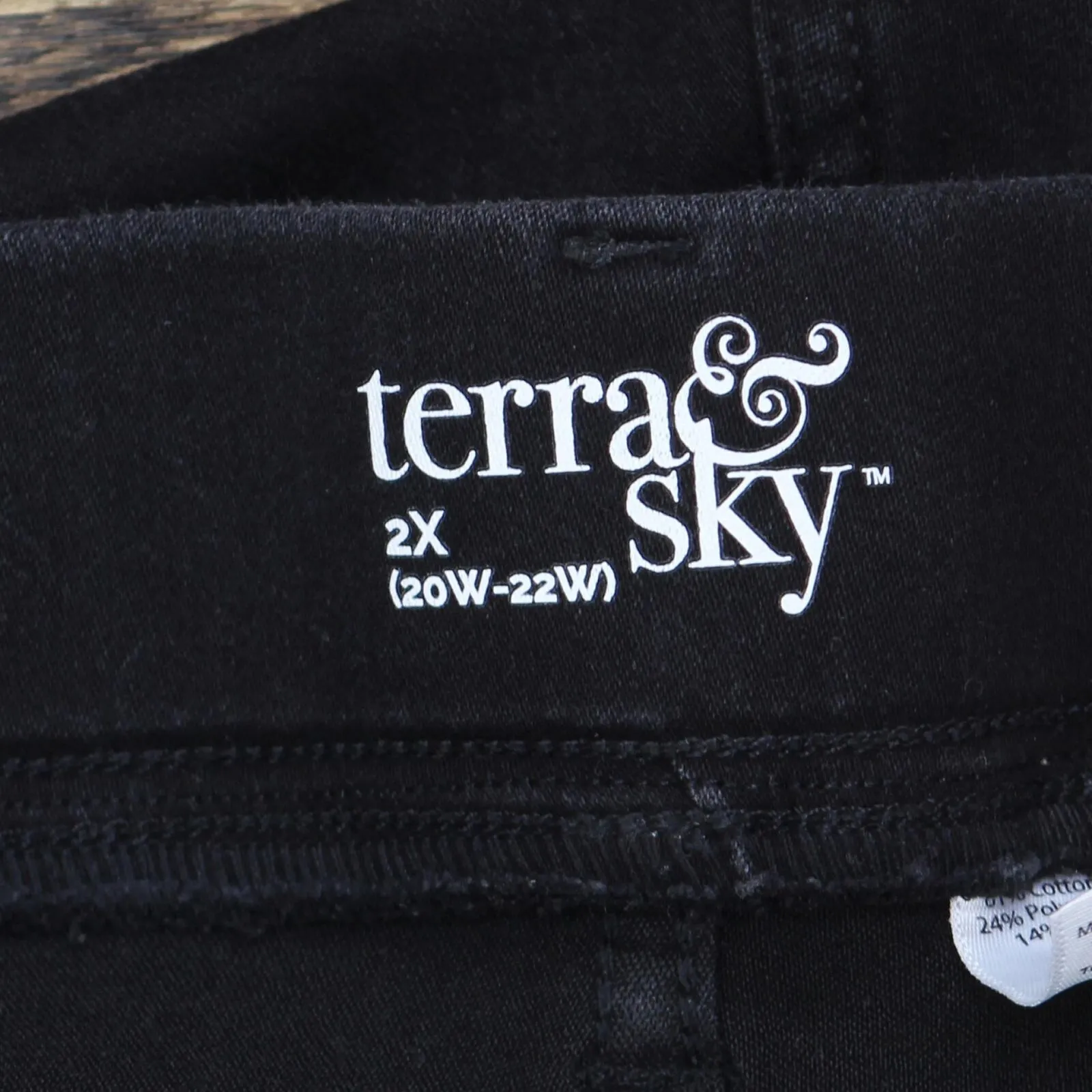 Terra & Sky Womens Stretch Pull On Denim Jeans 166fbd30cc4b7c Black 2X