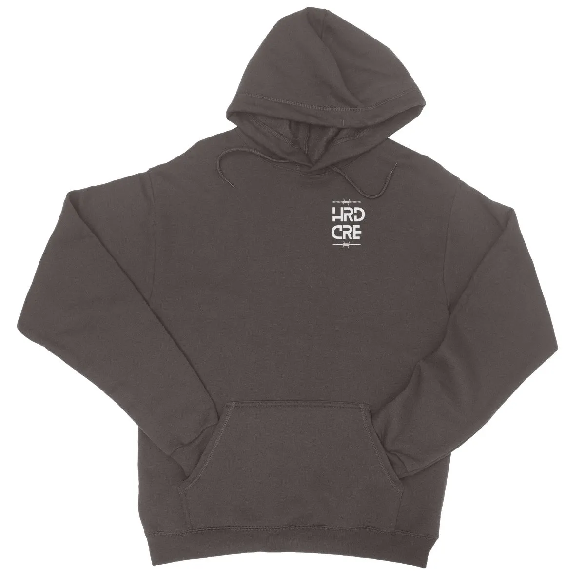 Thirteen | 10 HRDCRE STACKED Logo White College Hoodie