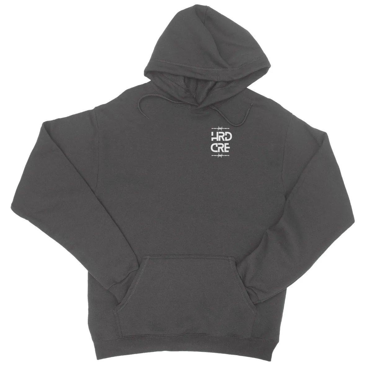 Thirteen | 10 HRDCRE STACKED Logo White College Hoodie