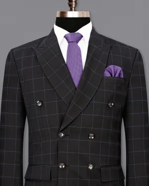 Thunder Windowpane Double Breasted Blazer