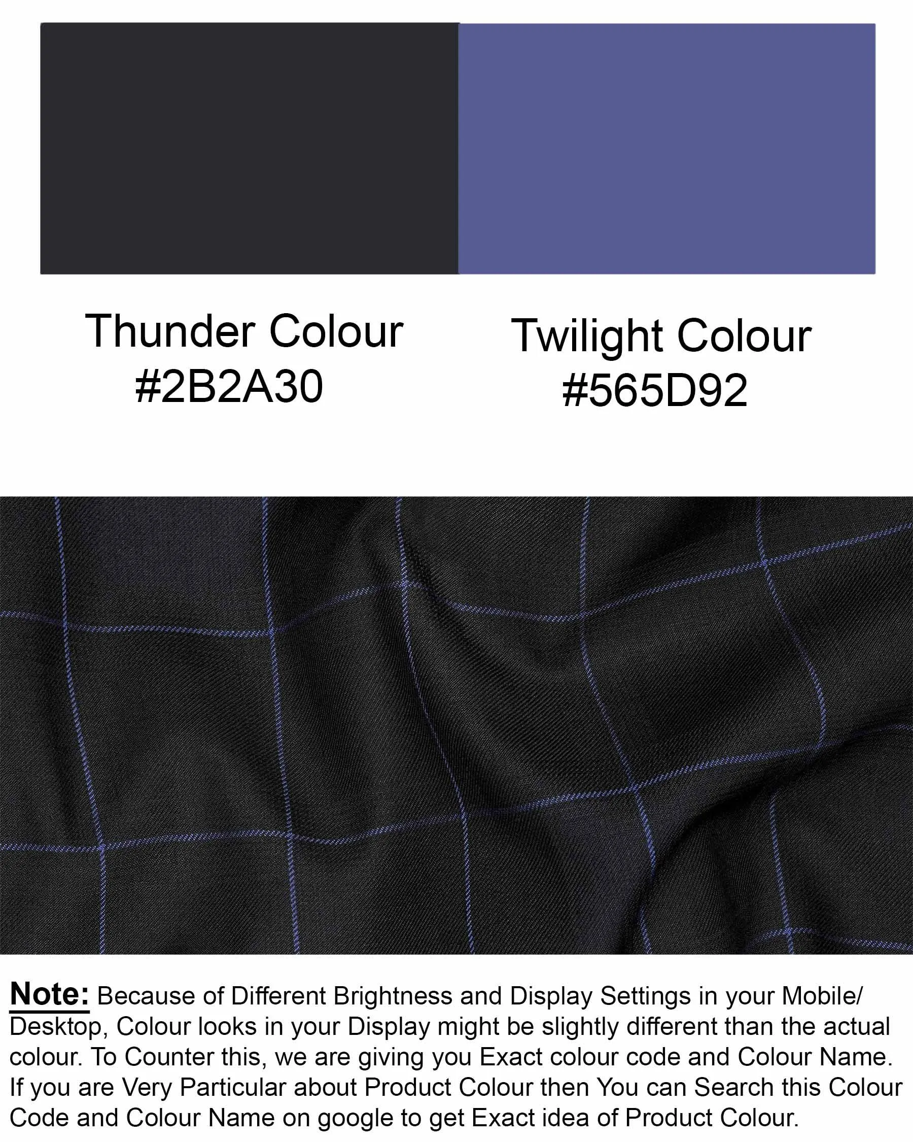 Thunder Windowpane Double Breasted Blazer