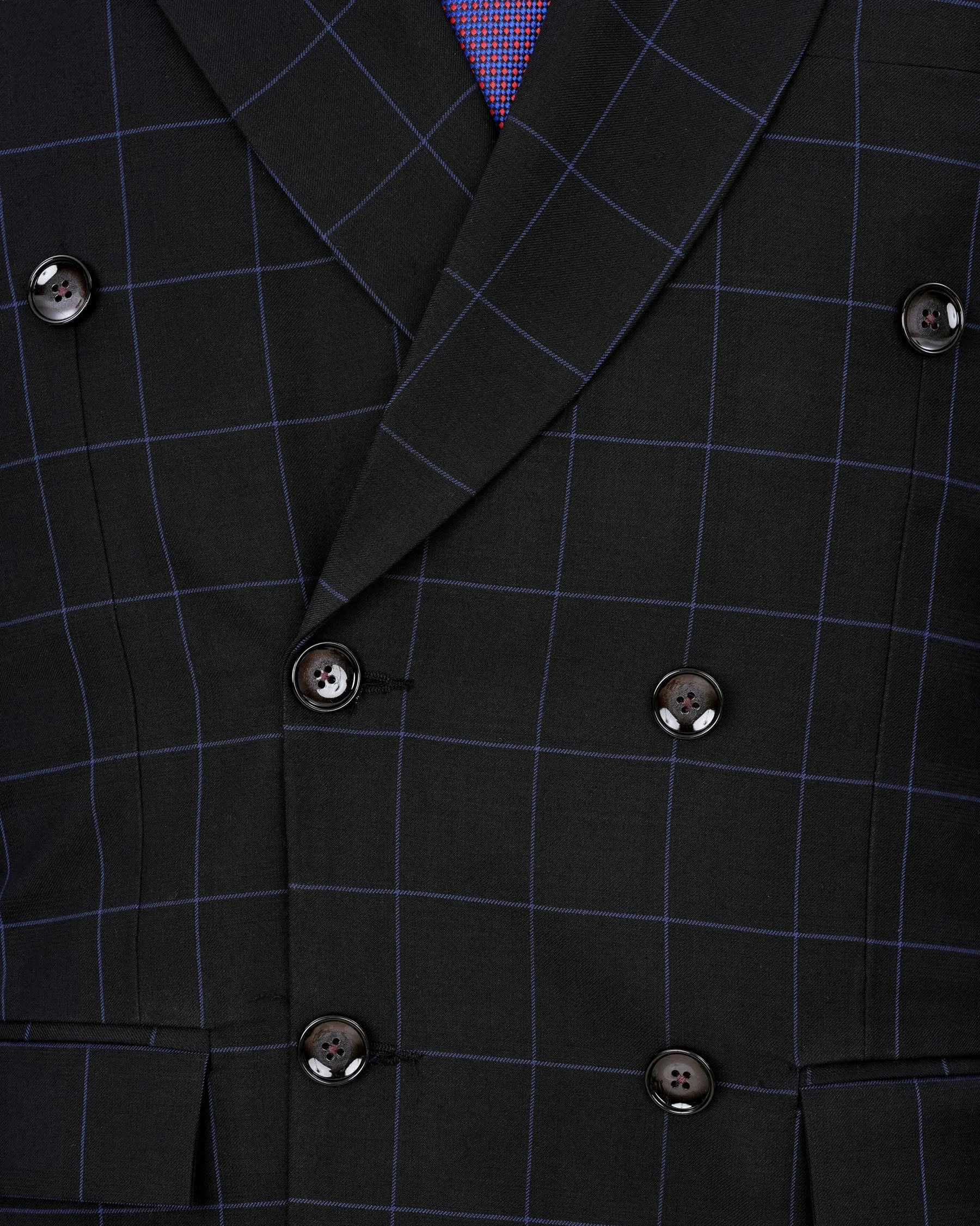 Thunder Windowpane Double Breasted Blazer