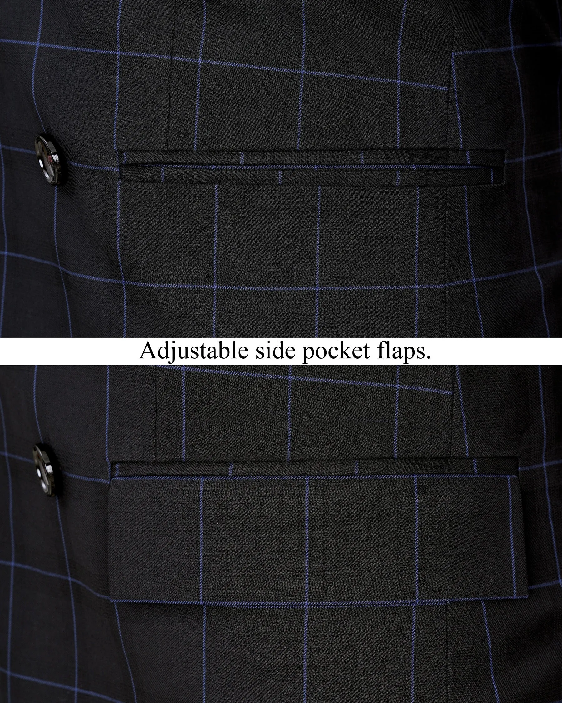 Thunder Windowpane Double Breasted Blazer