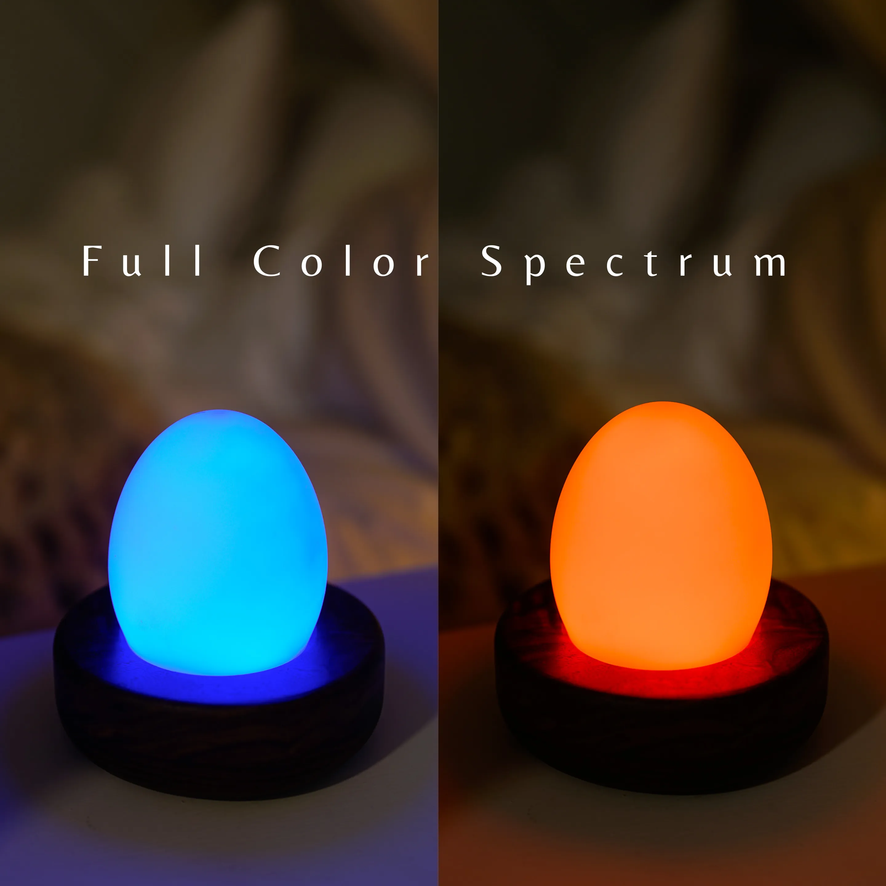 Touch Control Portable Hardwood Egg Lamp