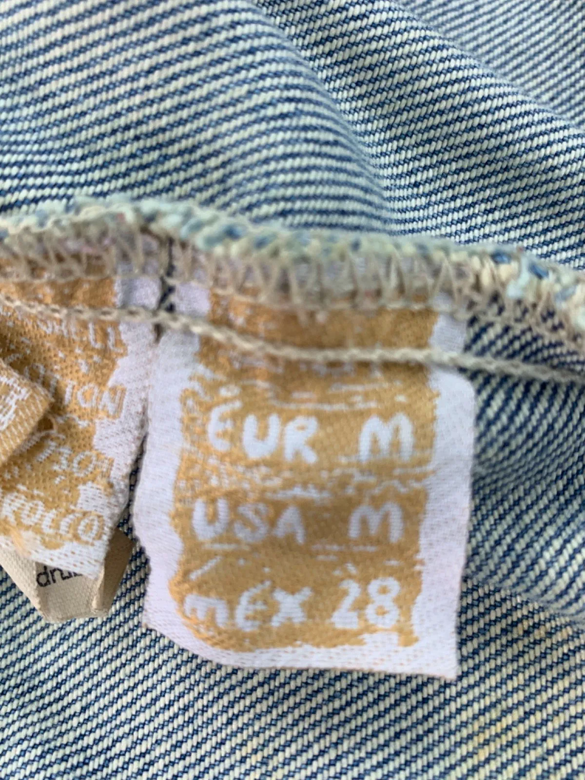 TRF Light Blue Embroidered Denim Jacket M