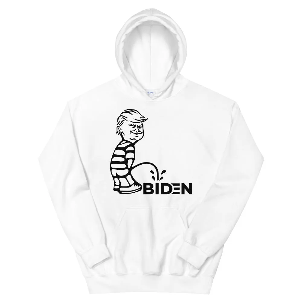 Trump piss on Biden Unisex Hoodie