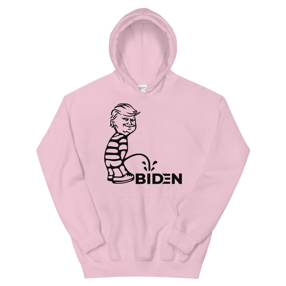 Trump piss on Biden Unisex Hoodie
