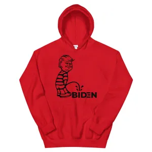 Trump piss on Biden Unisex Hoodie