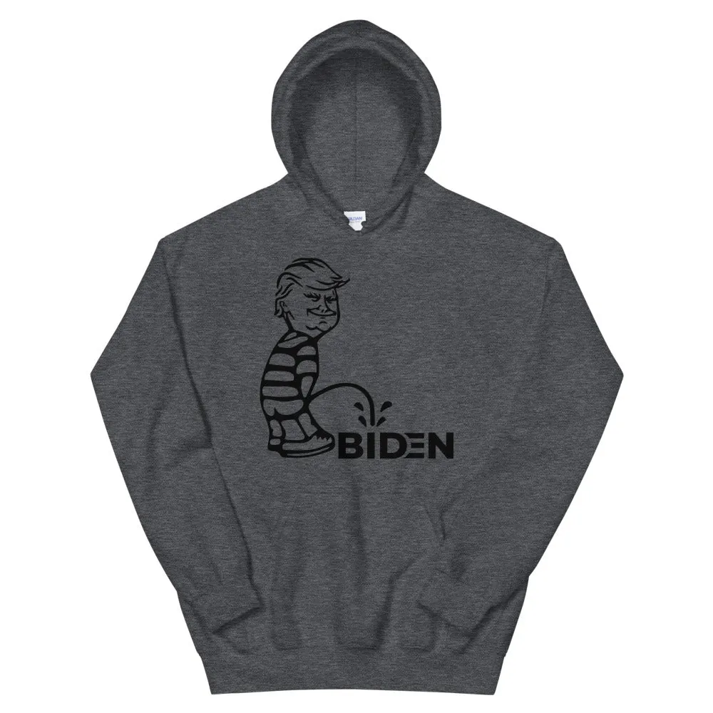 Trump piss on Biden Unisex Hoodie