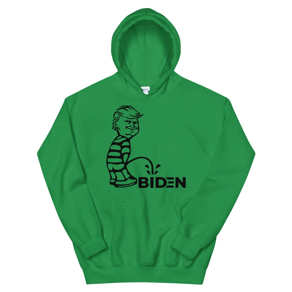 Trump piss on Biden Unisex Hoodie