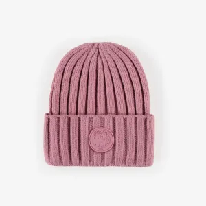 Tuque de maille rose, bébé || Pink knitted toque, baby