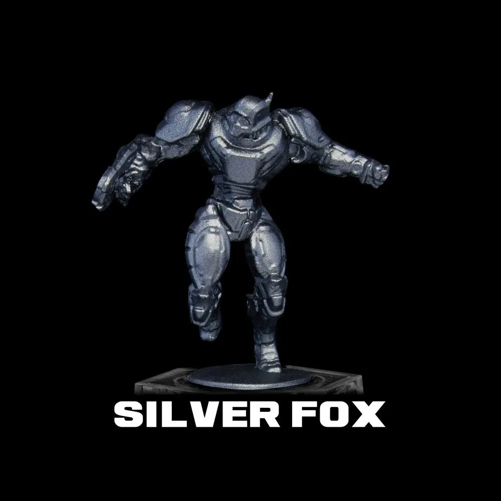 Turbo Dork: Silver Fox Metallic Acrylic Paint - 20ml Bottle