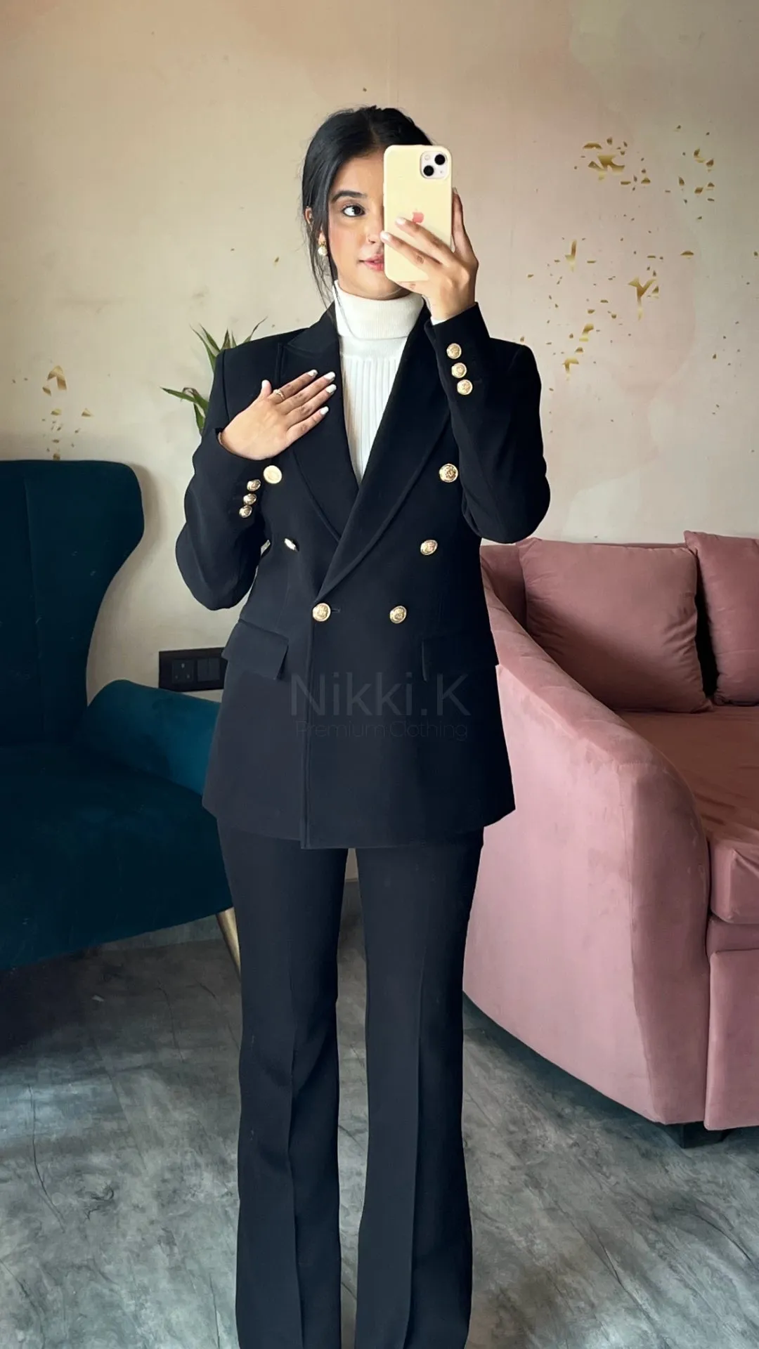 Ultimate Black Blazer   Formal Trouser set (2 Pieces)
