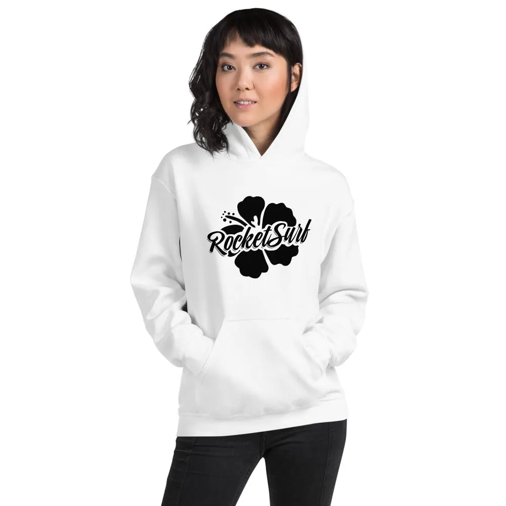 Unisex Hoodie Black Flower