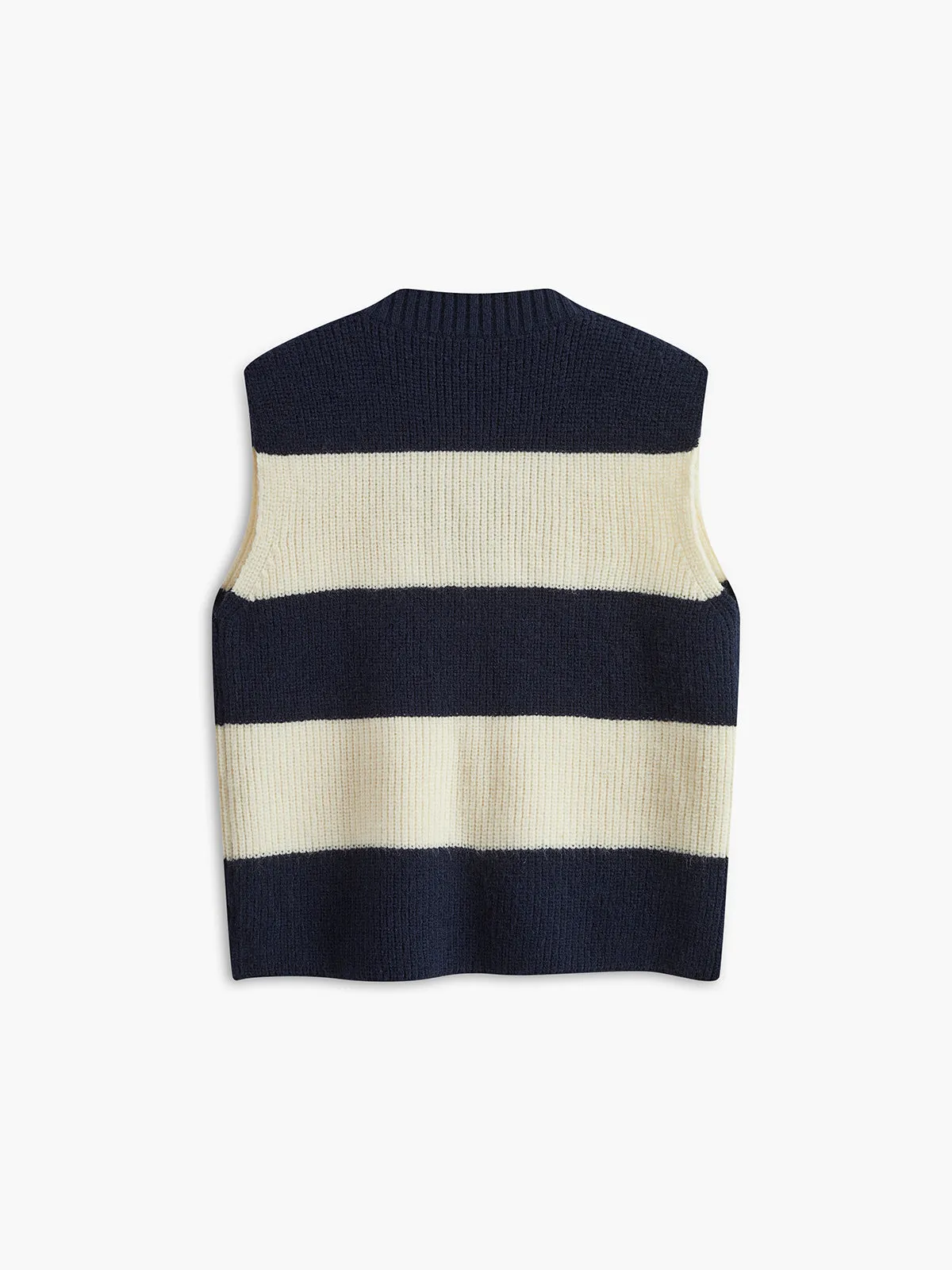V-Neck Striped Sweater Vest