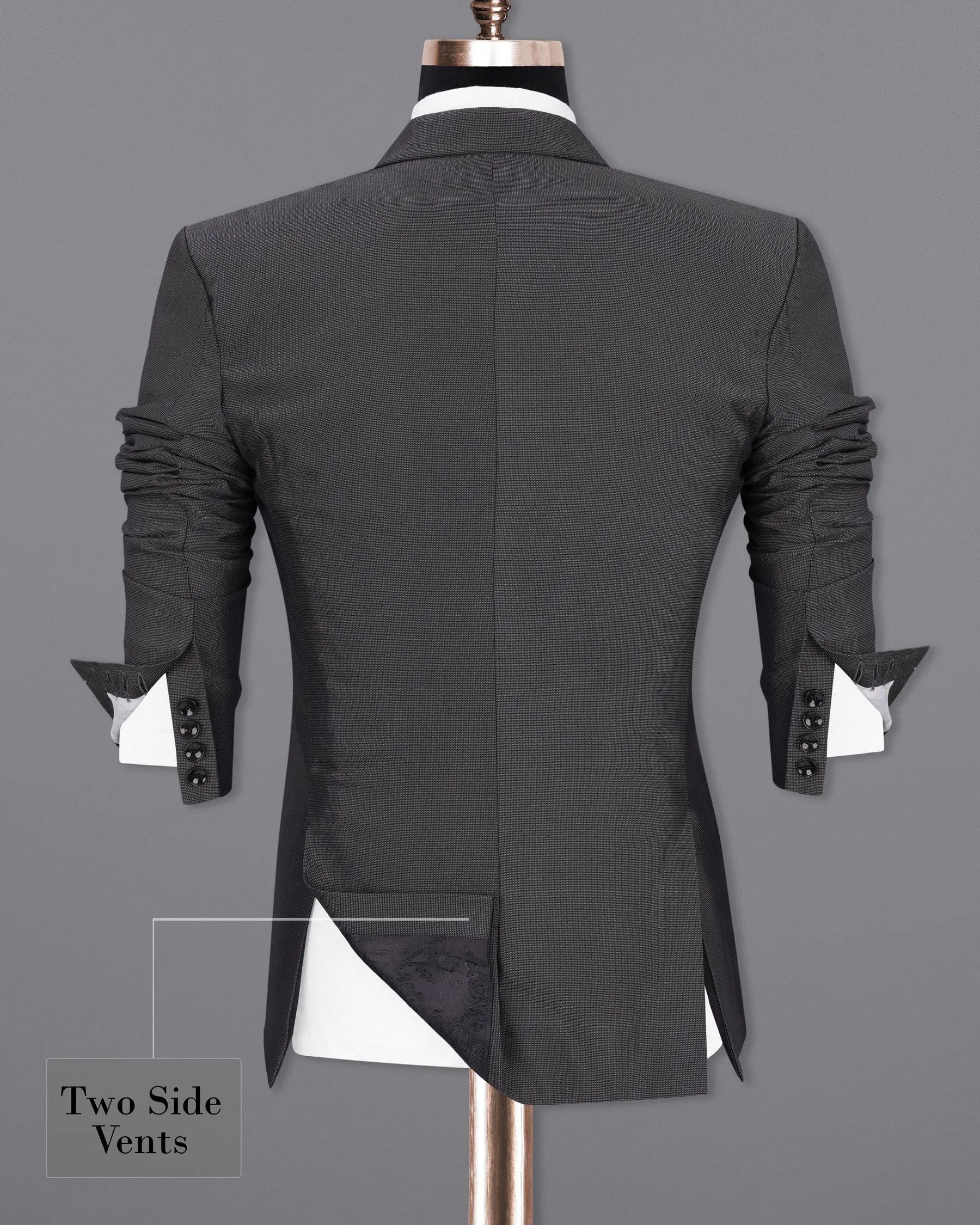 Vampire Gray Single Breasted Blazer