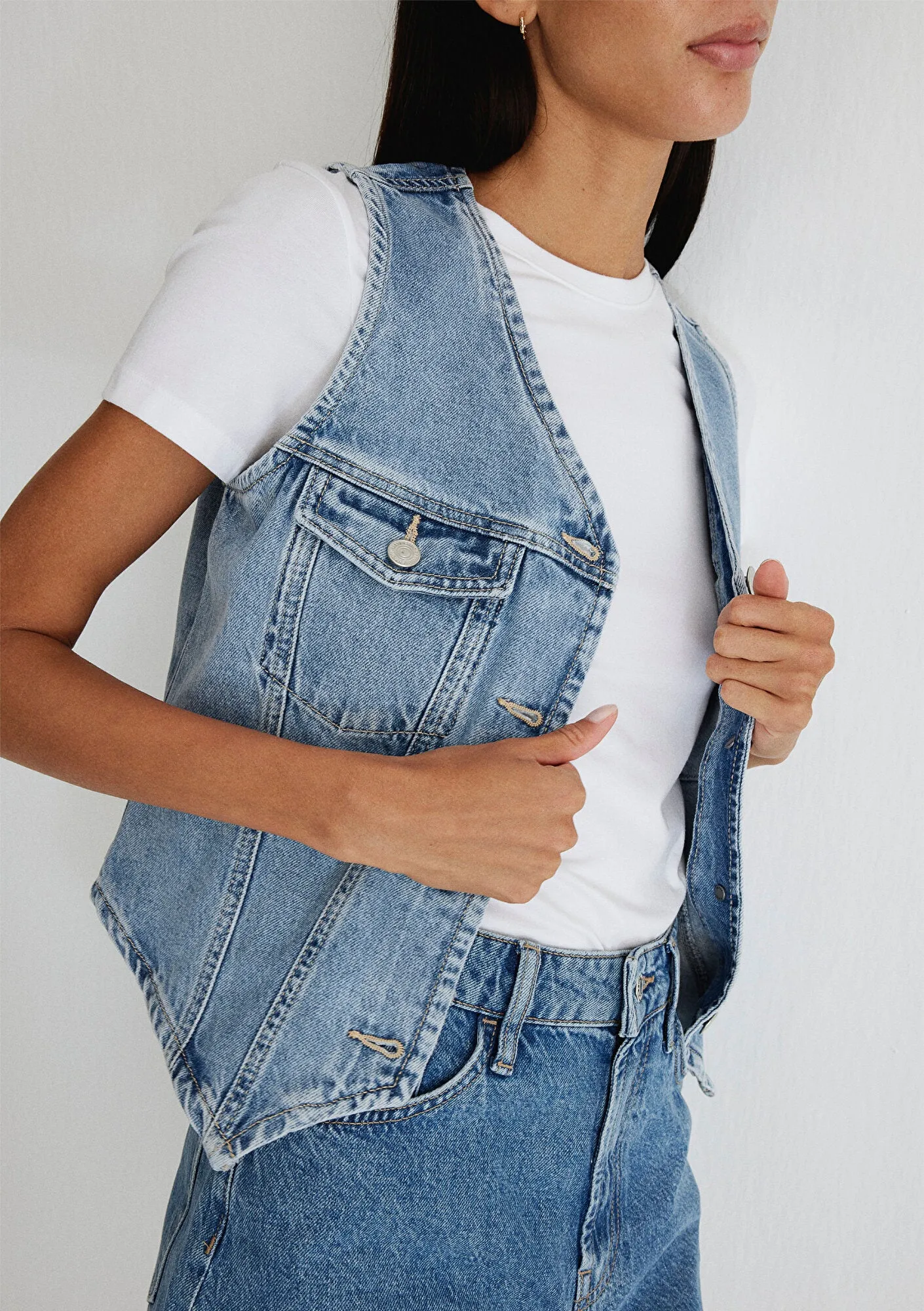 Venus Light Denim Jean Vest