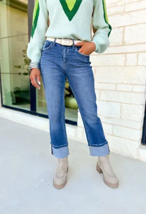 Victoria High-Rise Stretch Straight Jean by Vervet
