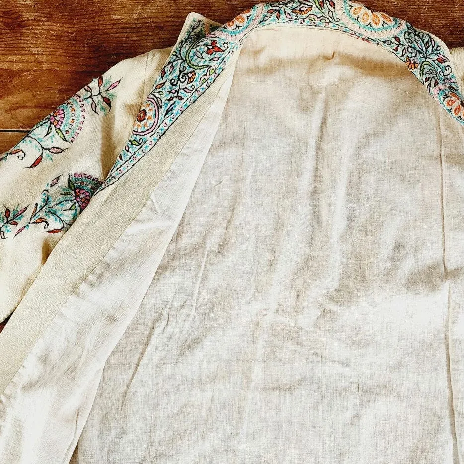 Vintage 20s Embroidered Wool Jacket