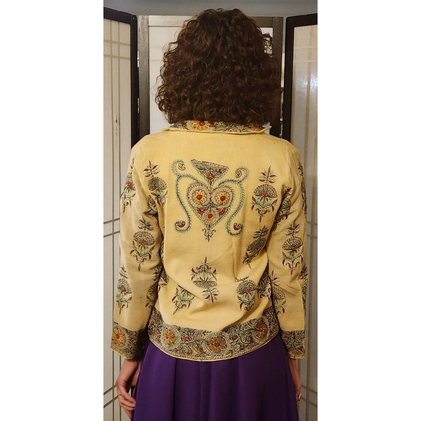 Vintage 20s Embroidered Wool Jacket