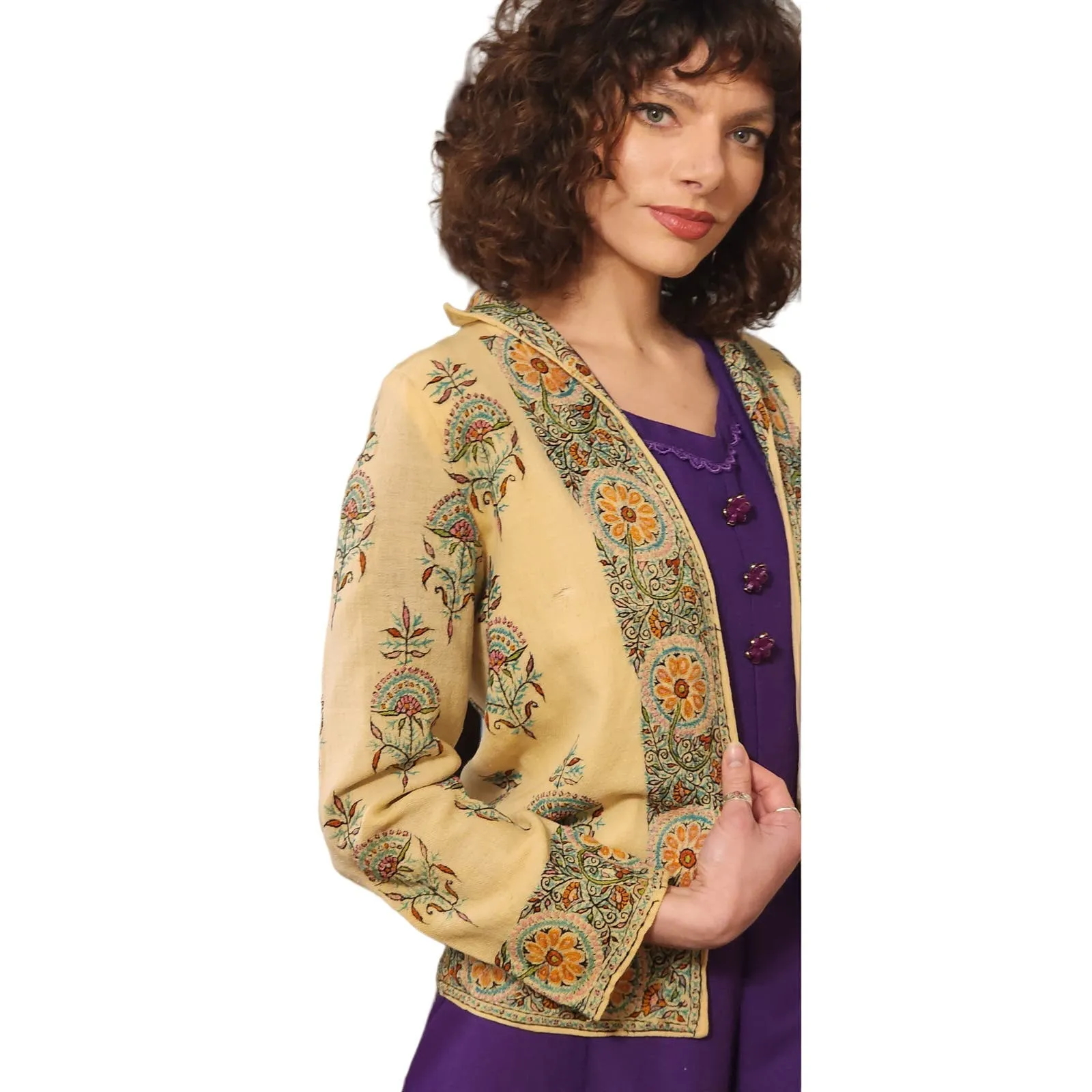 Vintage 20s Embroidered Wool Jacket