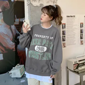 Vintage Deer Path Loose Sweatshirts