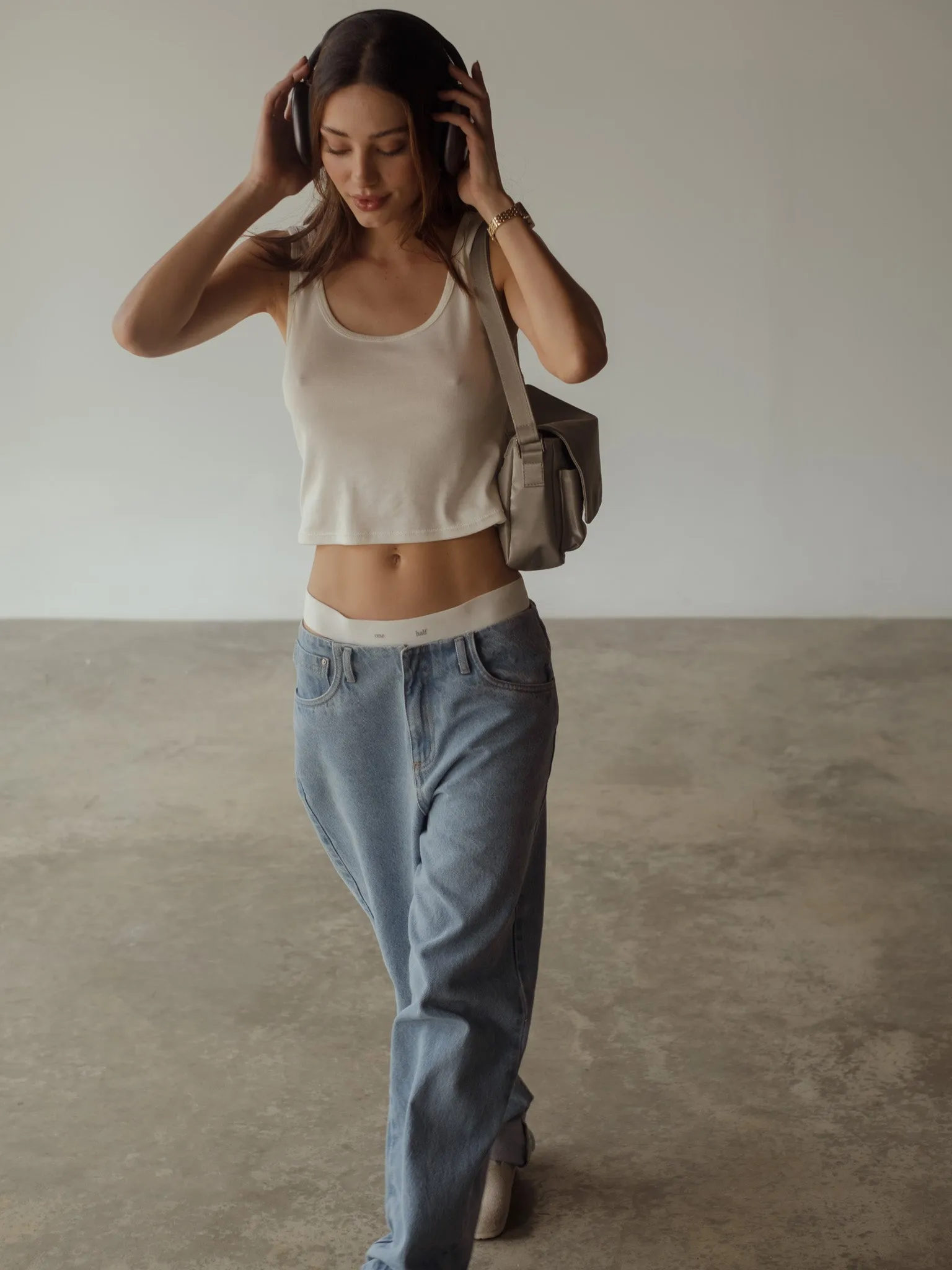 WAISTLESS  JEAN  - LIGHT BLUE