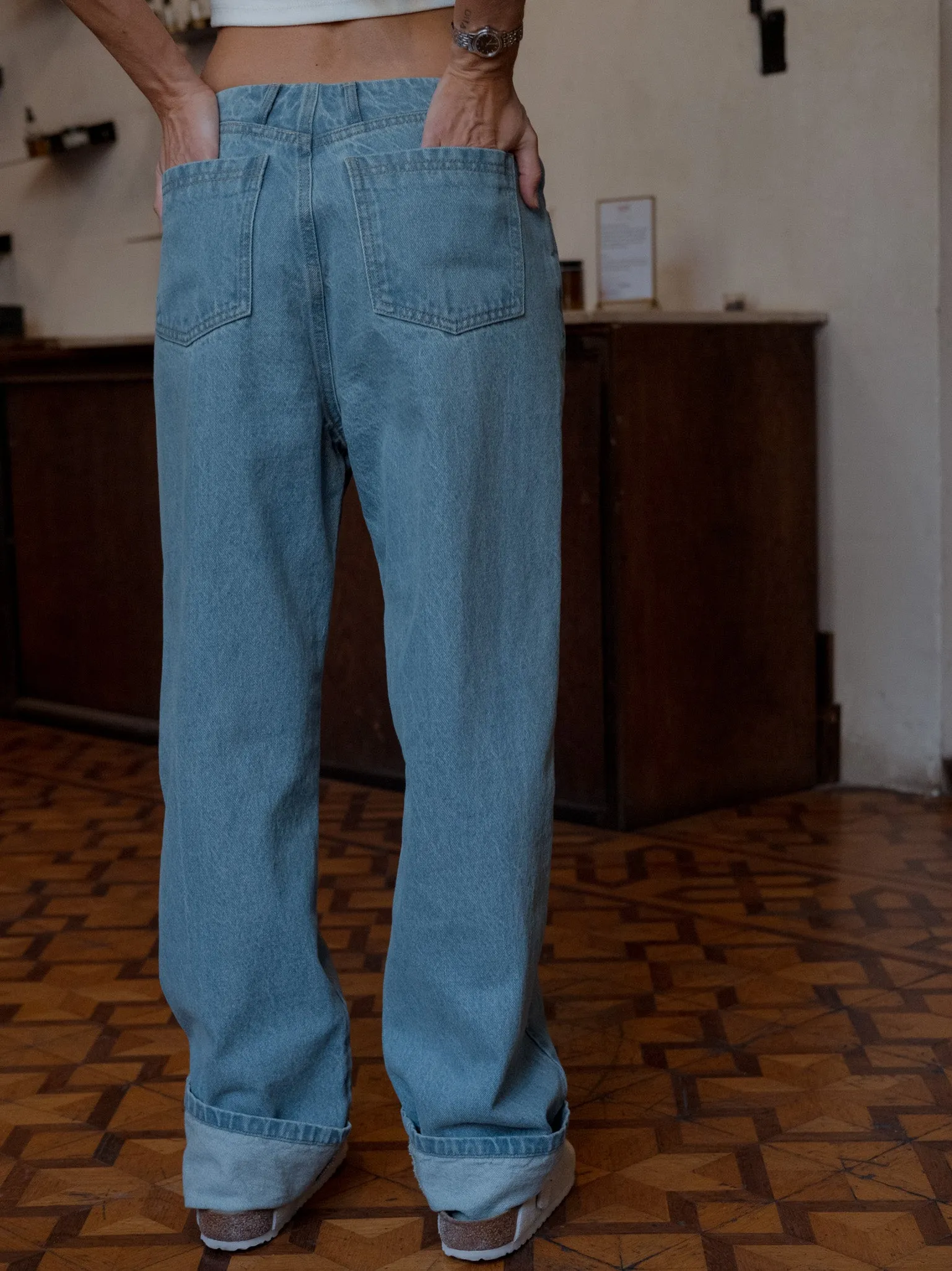 WAISTLESS  JEAN  - LIGHT BLUE