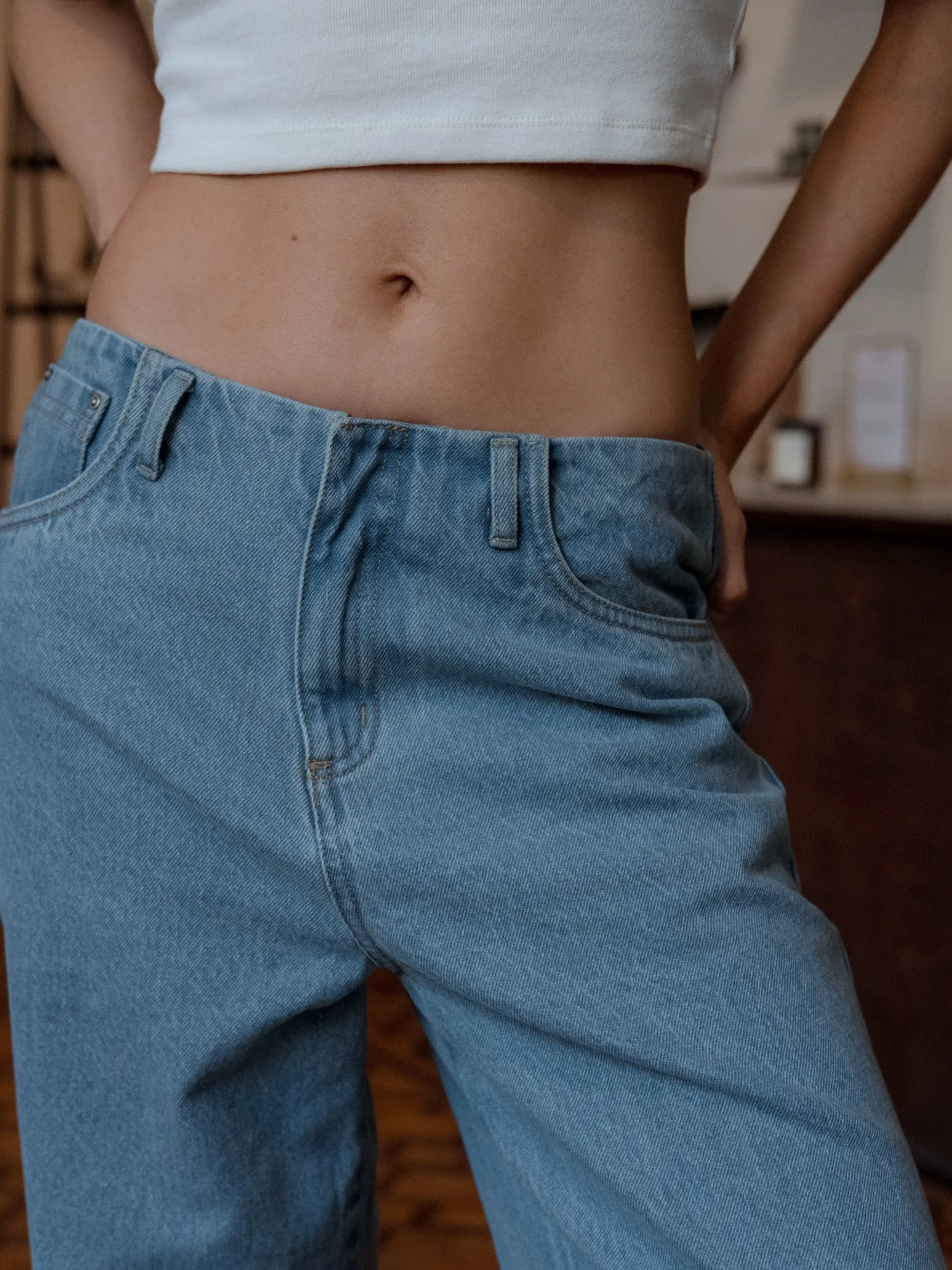 WAISTLESS  JEAN  - LIGHT BLUE