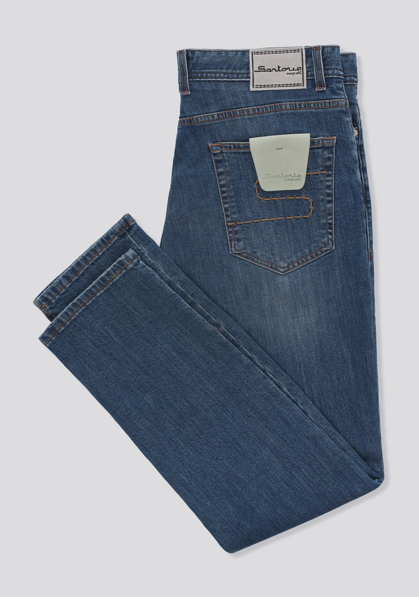 Washed Blue Regular Fit Jeans