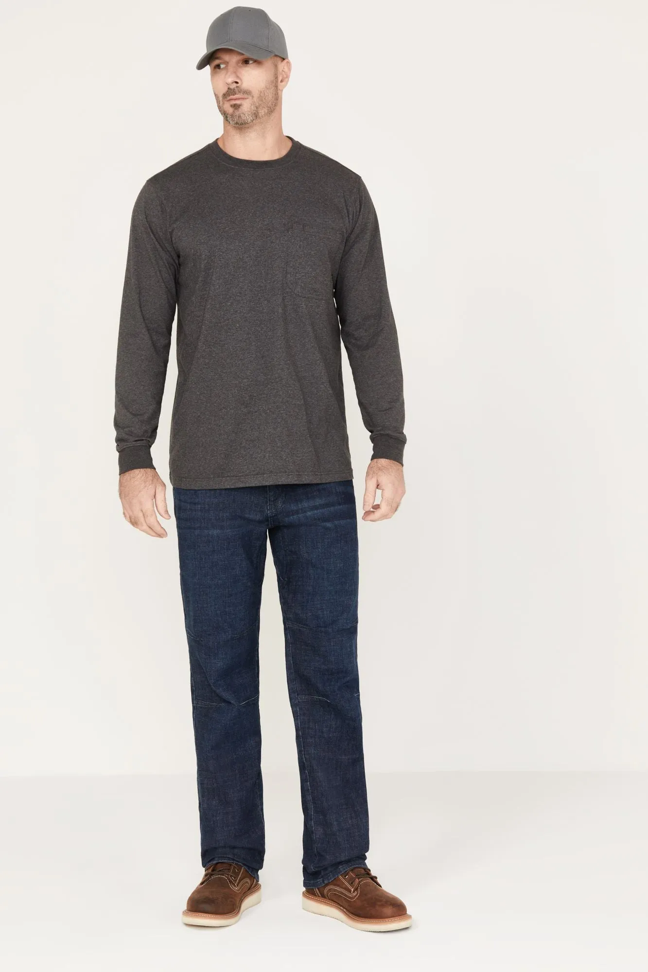 Washed Stretch Work Jeans