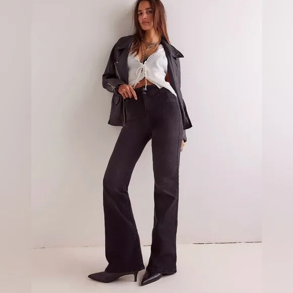 WE THE FREE Jayde Onyx Flare Jeans