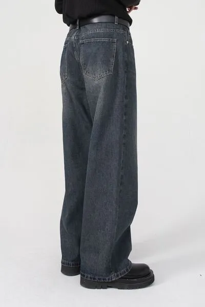 Wide Leg Jeans with Pockets