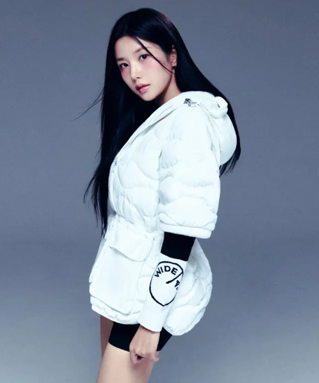 WideAngle: Co Waggle Half Sleeve Midi Down Jacket L - Off-White