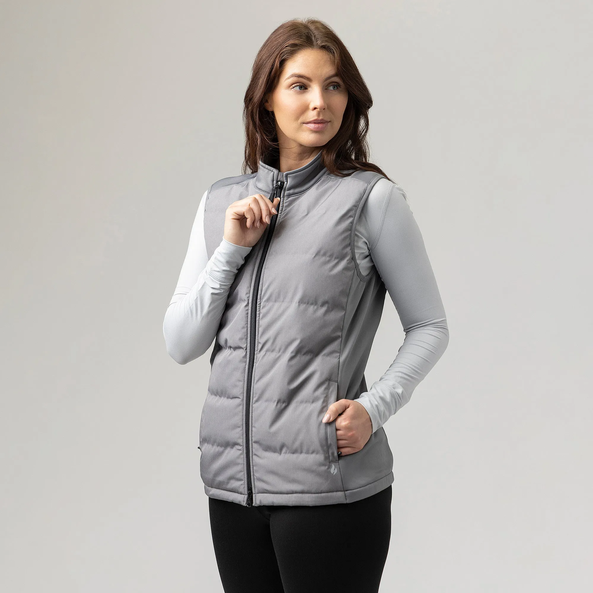 Winter Insulated Women's Hybrid Vest | Fleece-Lined Sleeveless Gilet