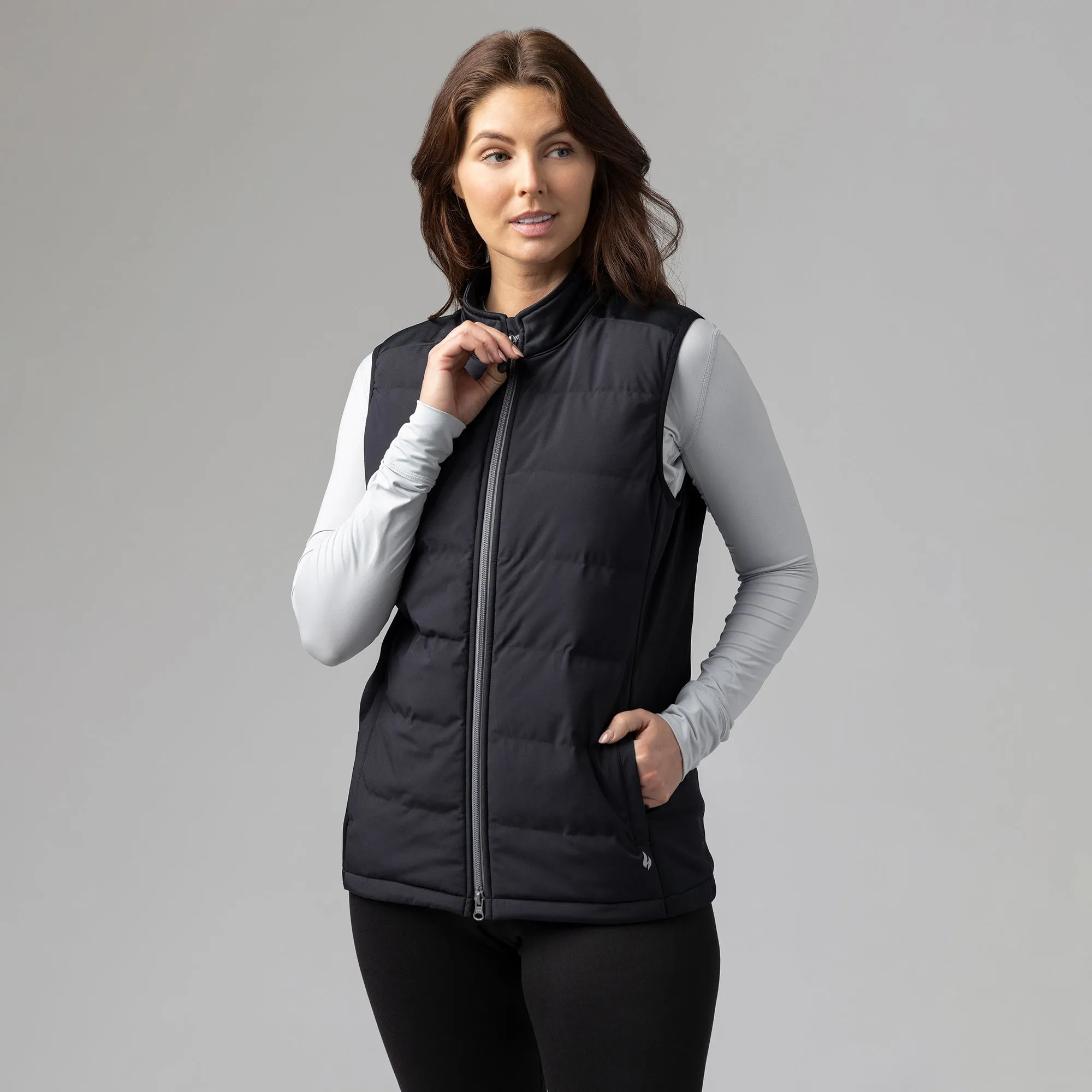 Winter Insulated Women's Hybrid Vest | Fleece-Lined Sleeveless Gilet