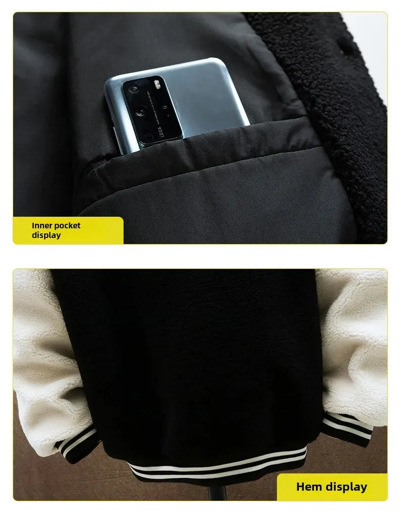 Winter Warm Letter printed Bomber Jacket