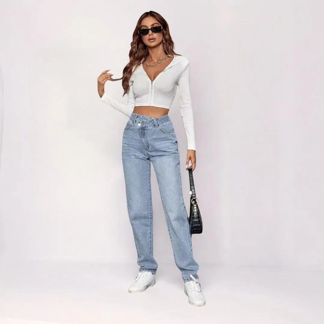 Women Casual Fleece lined Denim Jeans