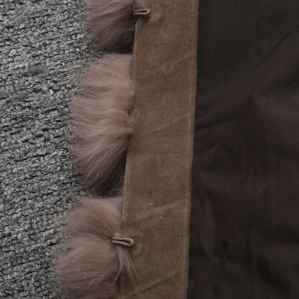 Women Long Gilet Real Fox Fur Vests Lady Winter Warm Natural Fur Mocca Waistcoat
