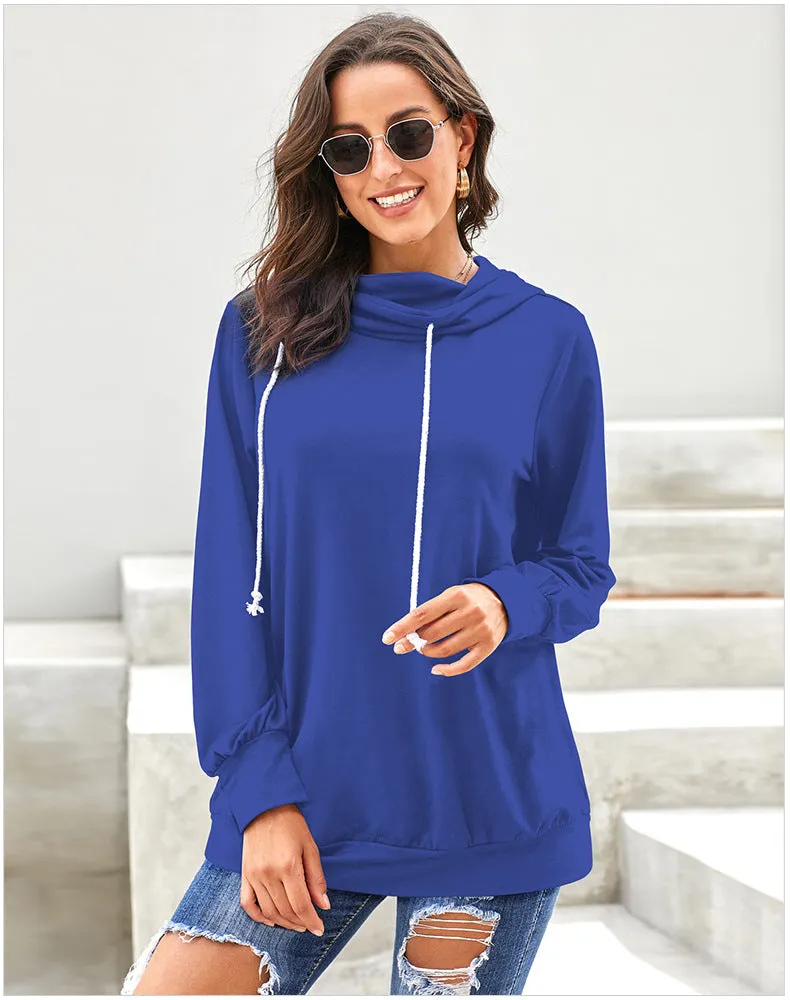 Women Loose Long Sleeve Hooded Hoodie
