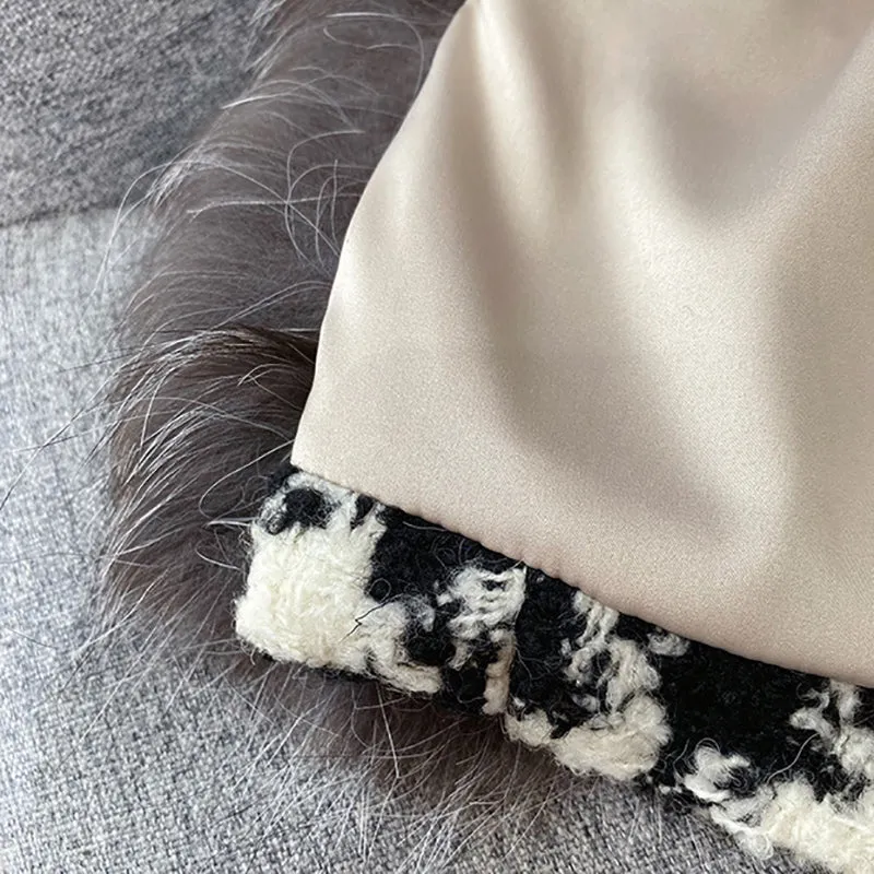 Women Winter Fashion Real Fox Fur Gilets Luxury Warm Vests Waistcoat