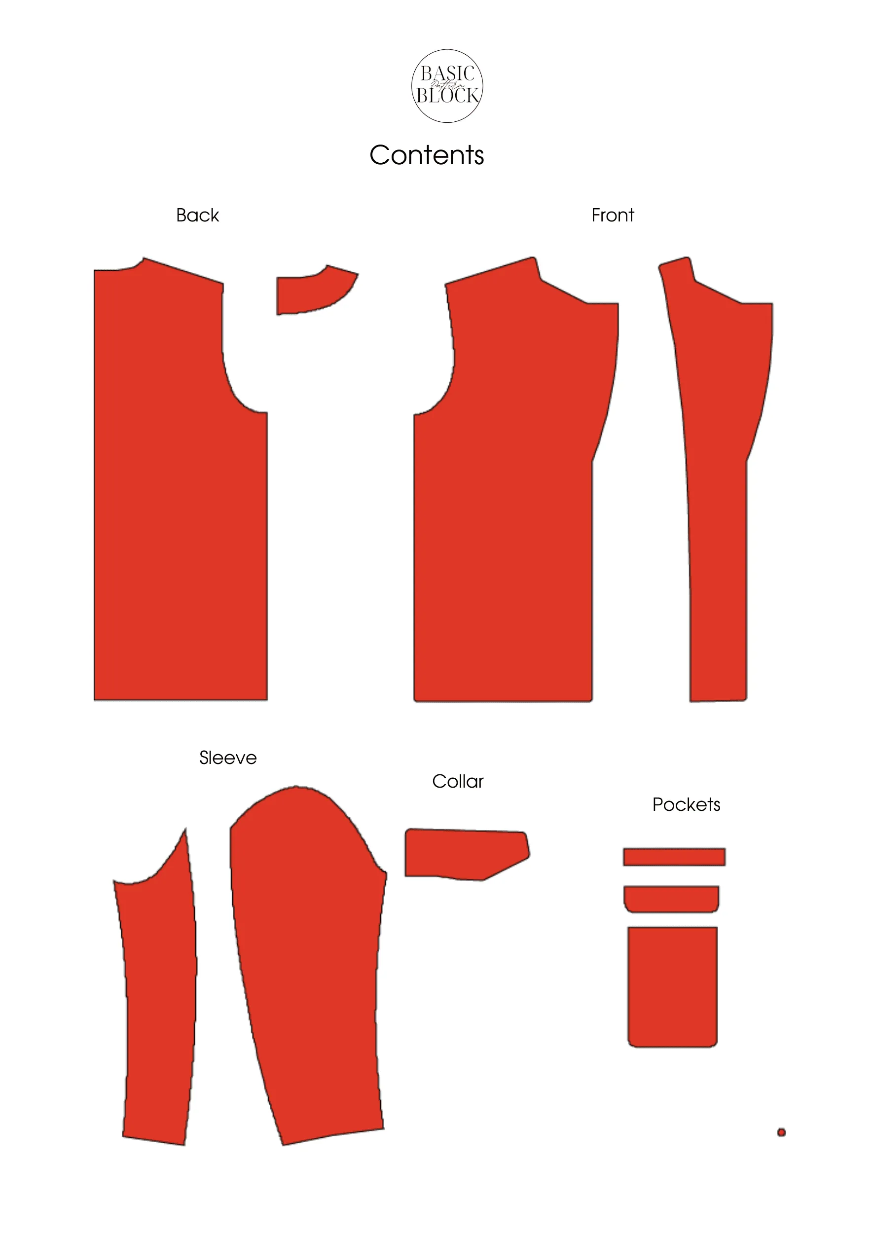 Women's Double-Breasted Blazer Sewing Pattern Block | XS-6XL