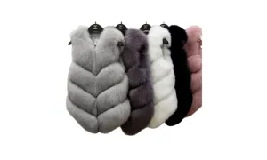 Women's Faux Fox Fur Sleeveless Coat