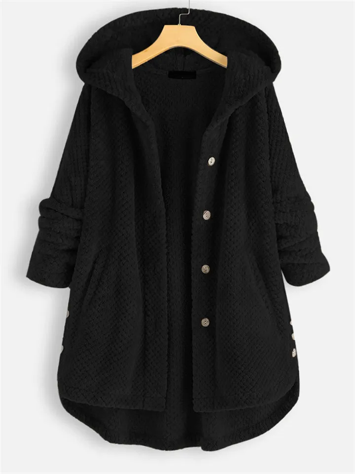 Women's Hooded Oversize Fashion Fleece Coats