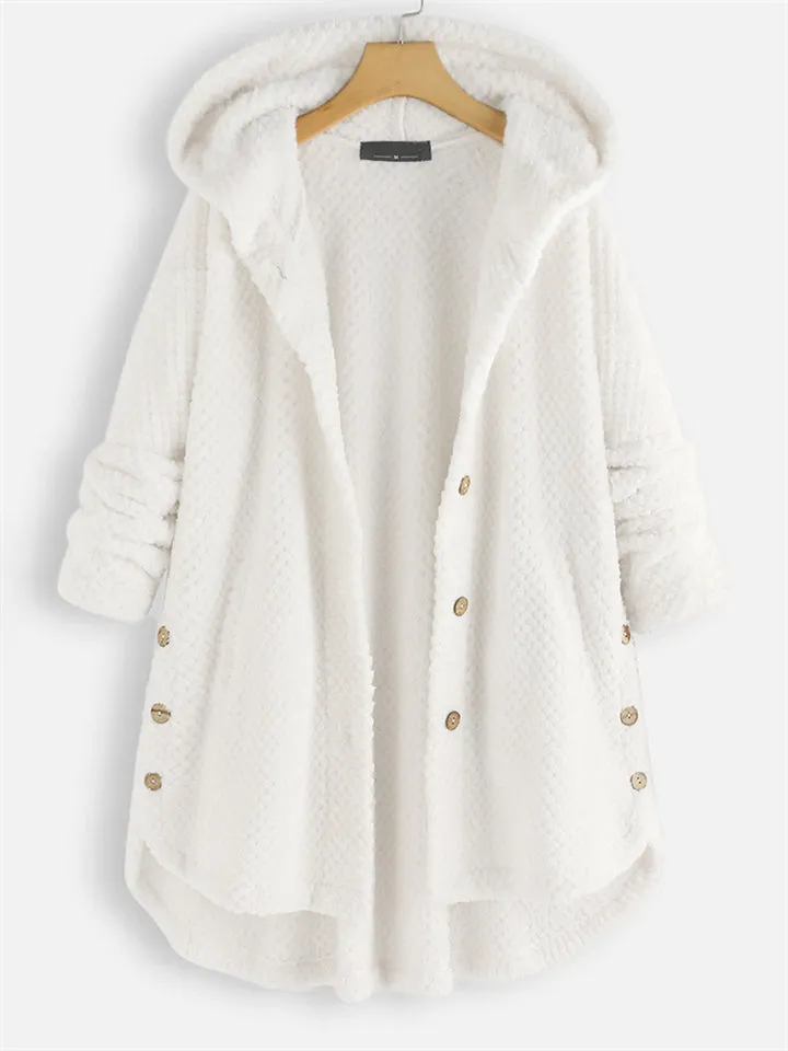 Women's Hooded Oversize Fashion Fleece Coats