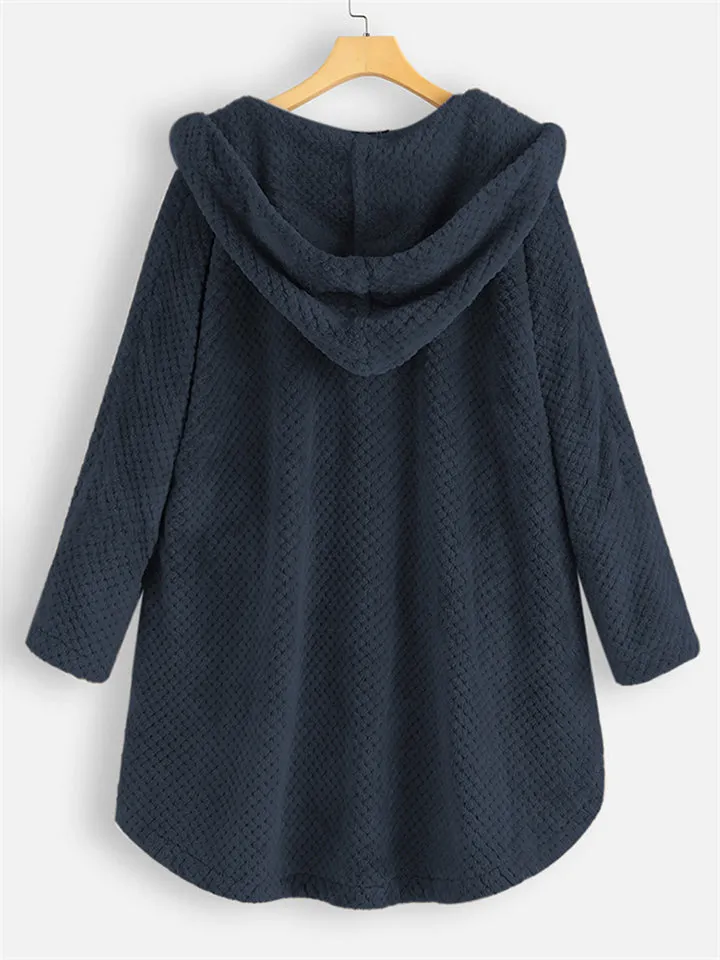 Women's Hooded Oversize Fashion Fleece Coats