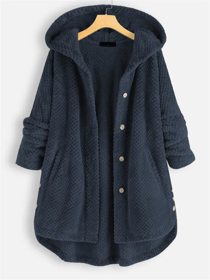 Women's Hooded Oversize Fashion Fleece Coats