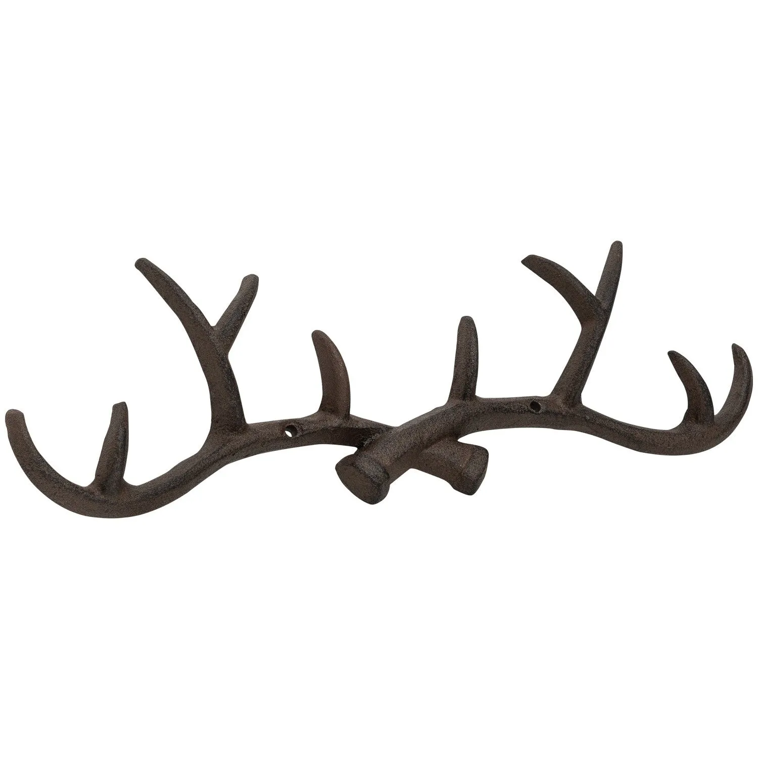 Woodside 10 Hook Cast Iron Wall Mounted Deer Antler Coat Hooks/Key Hanger Rack