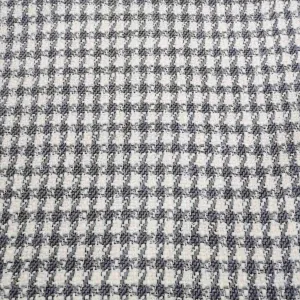 Wool Boucle, Silver Check